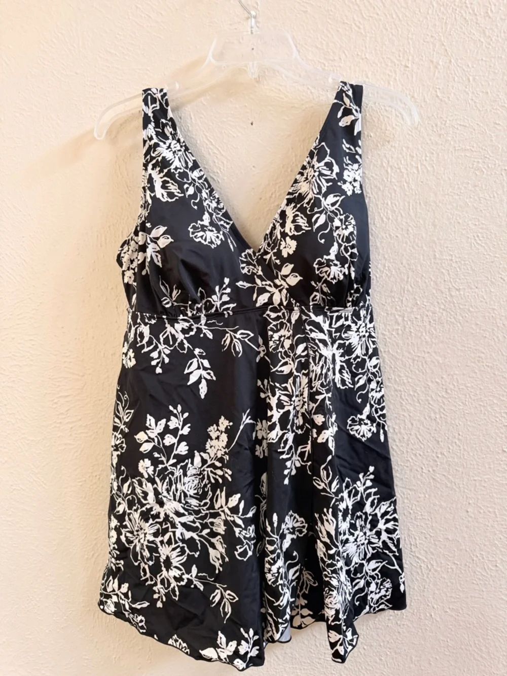 Swim 365 b&w print swim dress